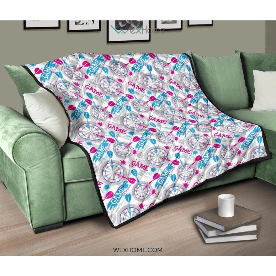 Darts Pattern Print Design 01 Premium Quilt