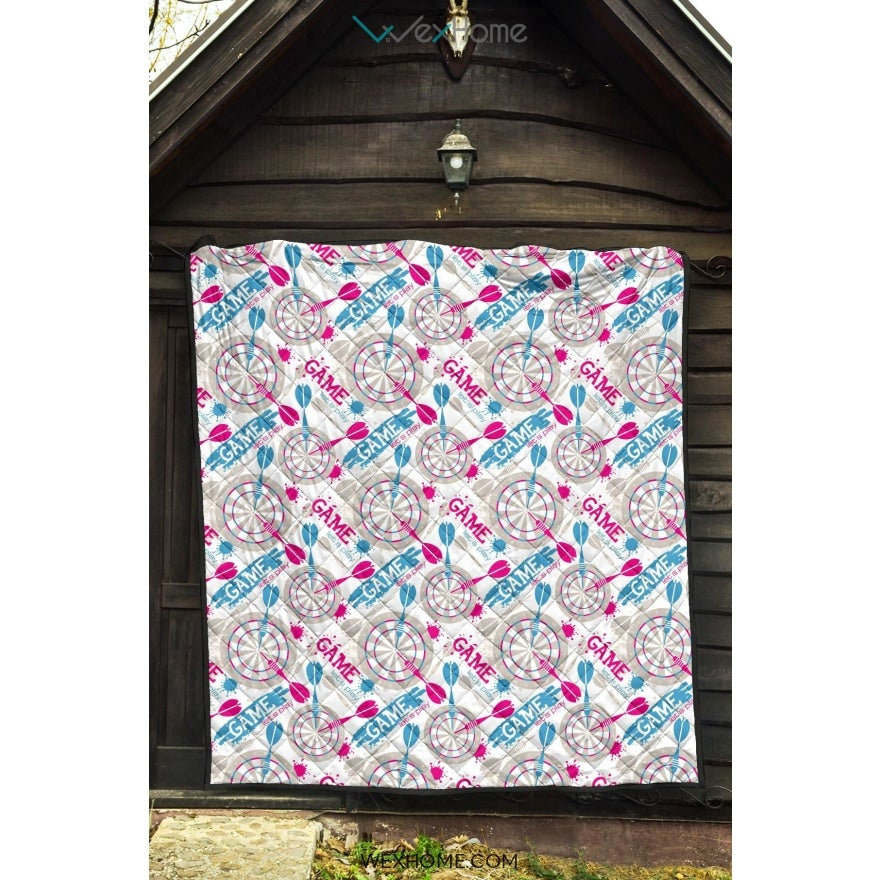 Darts Pattern Print Design 01 Premium Quilt