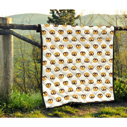 Pretzels Pattern Print Design 02 Premium Quilt