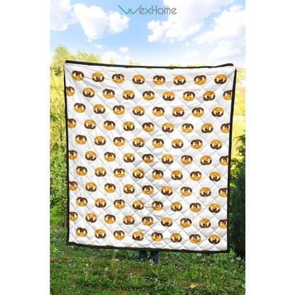 Pretzels Pattern Print Design 02 Premium Quilt
