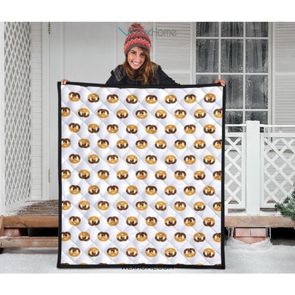 Pretzels Pattern Print Design 02 Premium Quilt