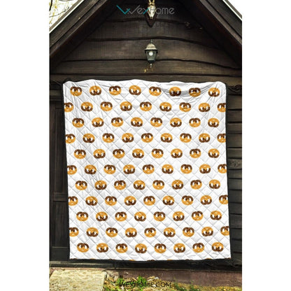 Pretzels Pattern Print Design 02 Premium Quilt