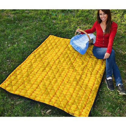 Corn Pattern Print Design 04 Premium Quilt
