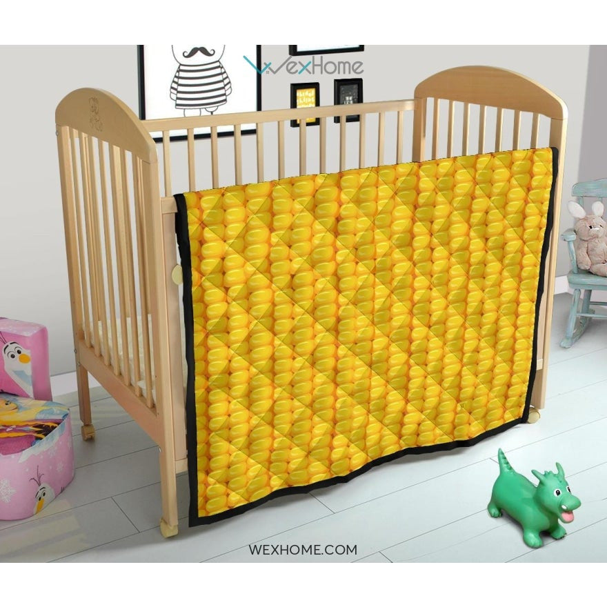 Corn Pattern Print Design 04 Premium Quilt