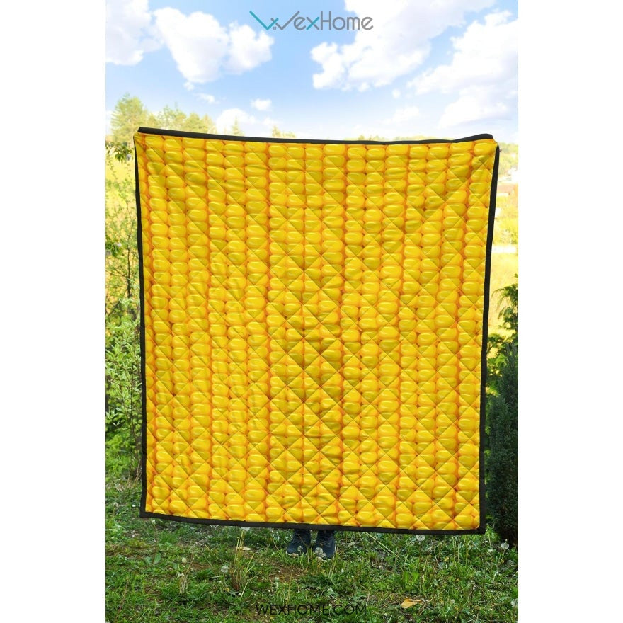 Corn Pattern Print Design 04 Premium Quilt