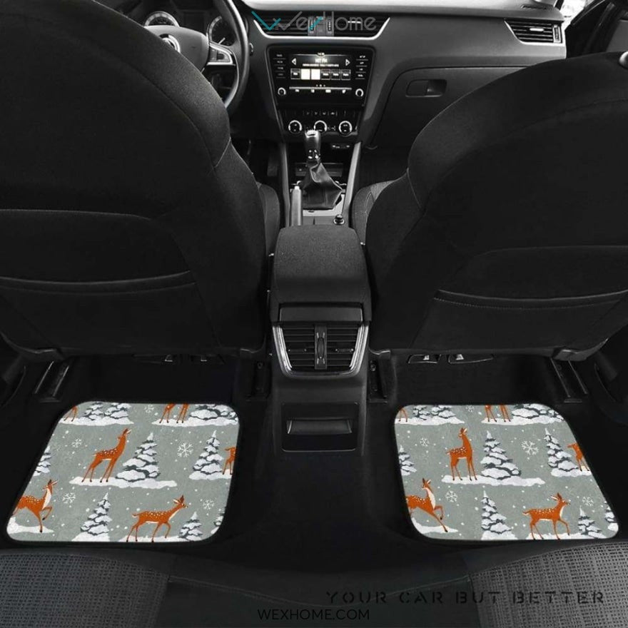 Beautiful Deers Winter Christmas Front And Back Car Mats  Best Car Gift 2021
