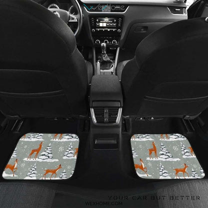 Beautiful Deers Winter Christmas Front And Back Car Mats  Best Car Gift 2021