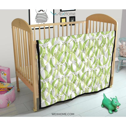Green Peas Pattern Print Design 03 Premium Quilt