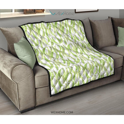 Green Peas Pattern Print Design 03 Premium Quilt