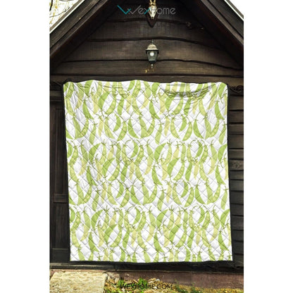 Green Peas Pattern Print Design 03 Premium Quilt