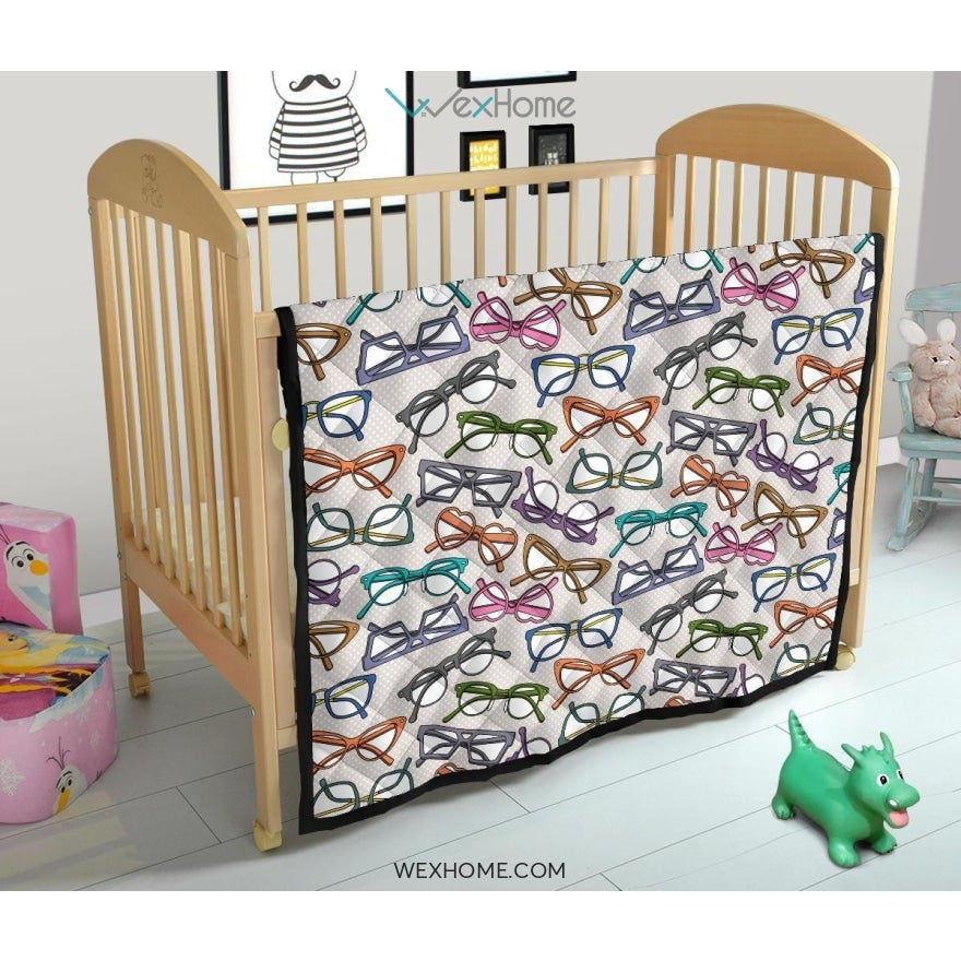 Sun Glasses Pattern Print Design 01 Premium Quilt