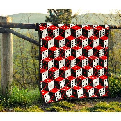 Dice Pattern Print Design 02 Premium Quilt