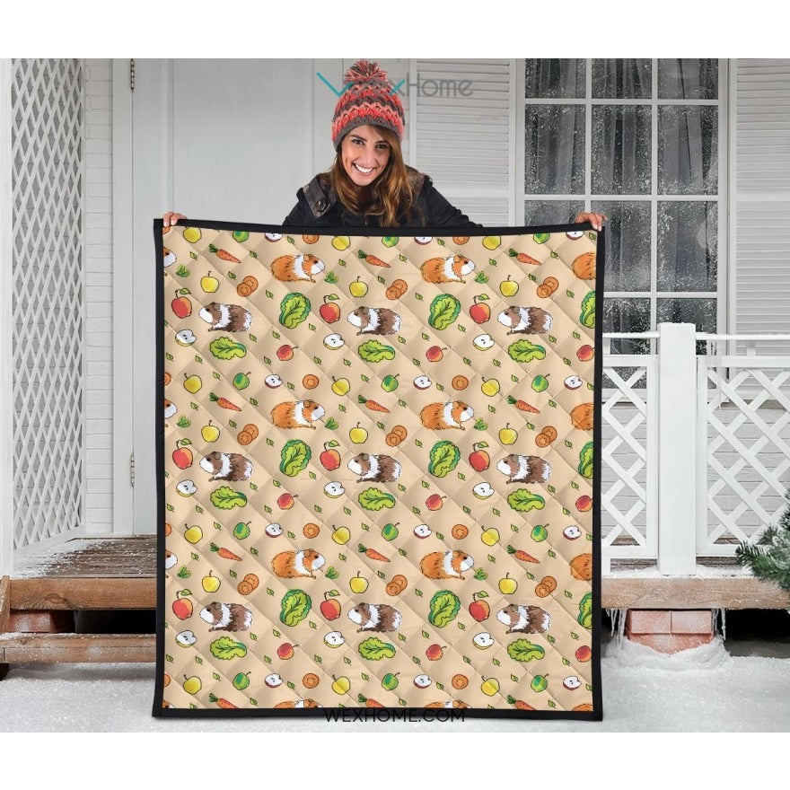 Guinea Pig Pattern Print Design 05 Premium Quilt