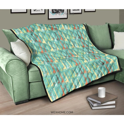 Giraffe Pattern Print Design 01 Premium Quilt