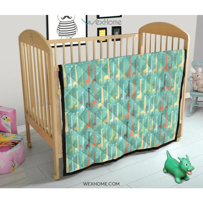 Giraffe Pattern Print Design 01 Premium Quilt