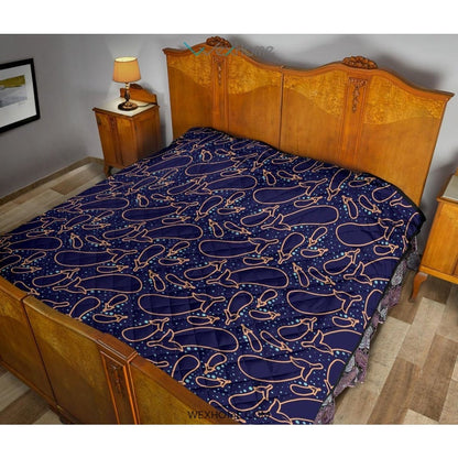 Eggplant Pattern Print Design 04 Premium Quilt