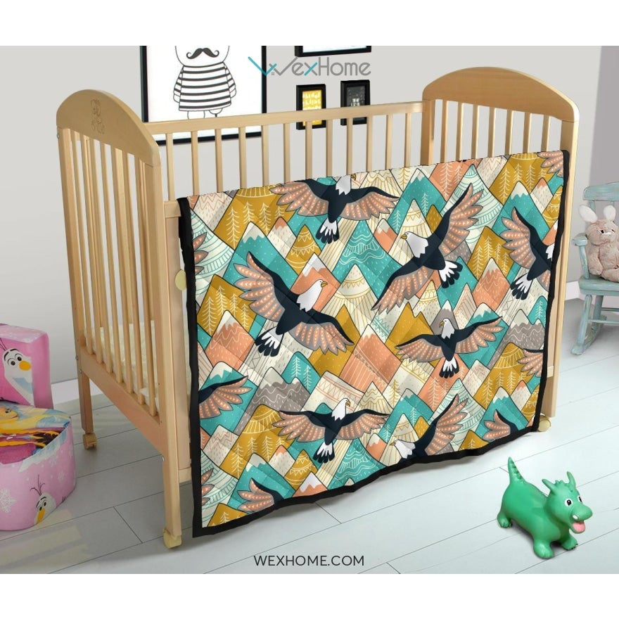Eagle Pattern Print Design 02 Premium Quilt