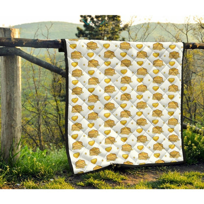Pancake Pattern Print Design 03 Premium Quilt