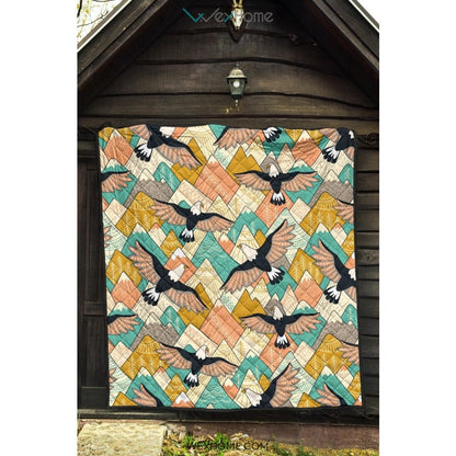 Eagle Pattern Print Design 02 Premium Quilt