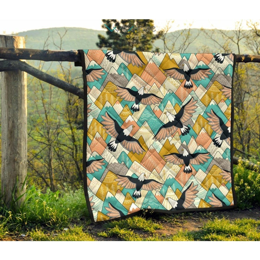 Eagle Pattern Print Design 02 Premium Quilt