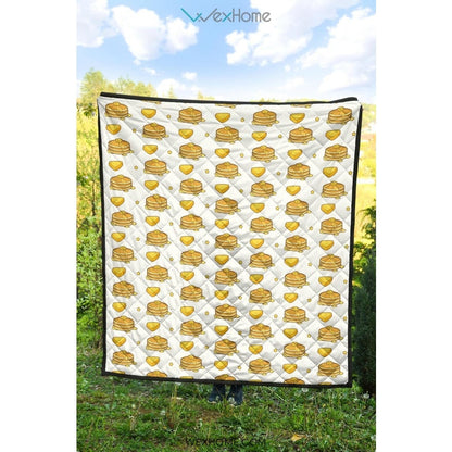 Pancake Pattern Print Design 03 Premium Quilt