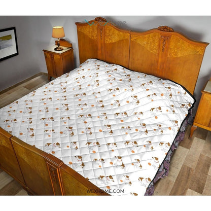 Jack Russel Pattern Print Design 05 Premium Quilt