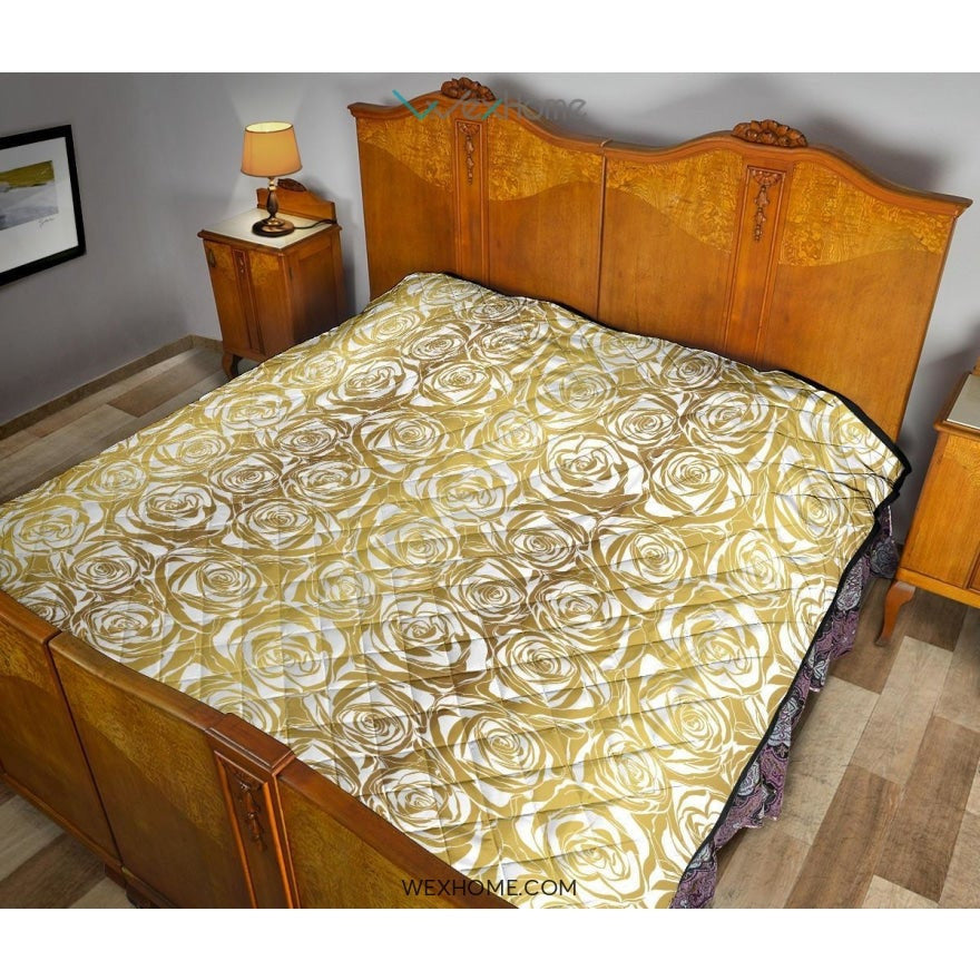 Rose Pattern Print Design 05 Premium Quilt