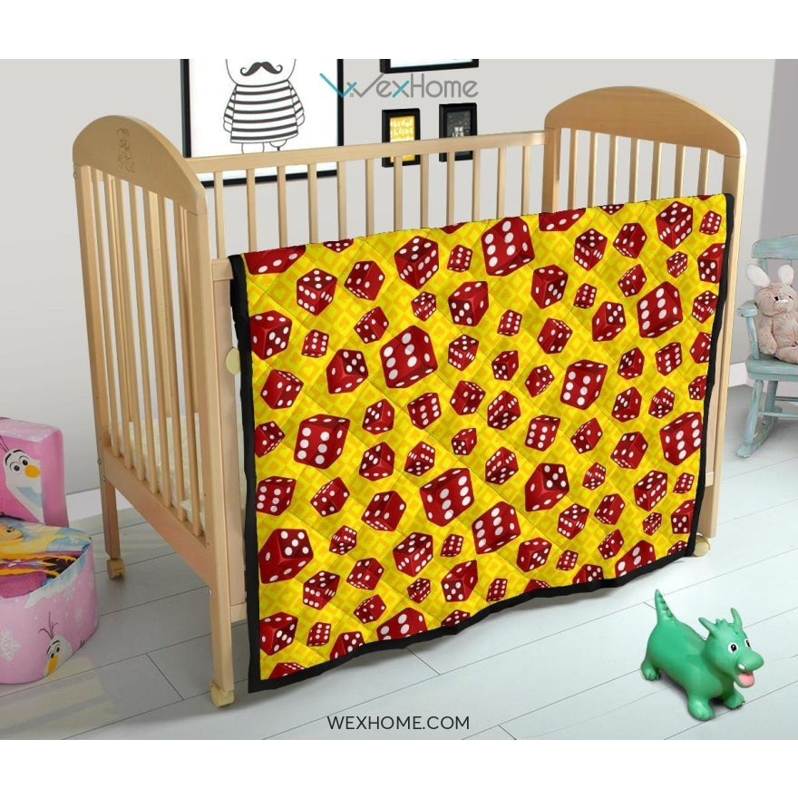Dice Pattern Print Design 04 Premium Quilt