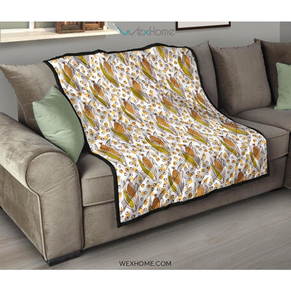 Corn Pattern Print Design 02 Premium Quilt