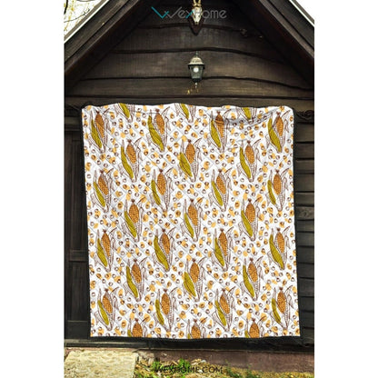 Corn Pattern Print Design 02 Premium Quilt