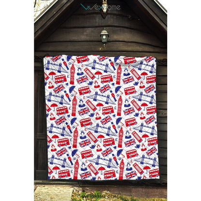 British Pattern Print Design 01 Premium Quilt