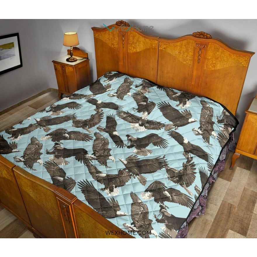 Eagle Pattern Print Design 01 Premium Quilt