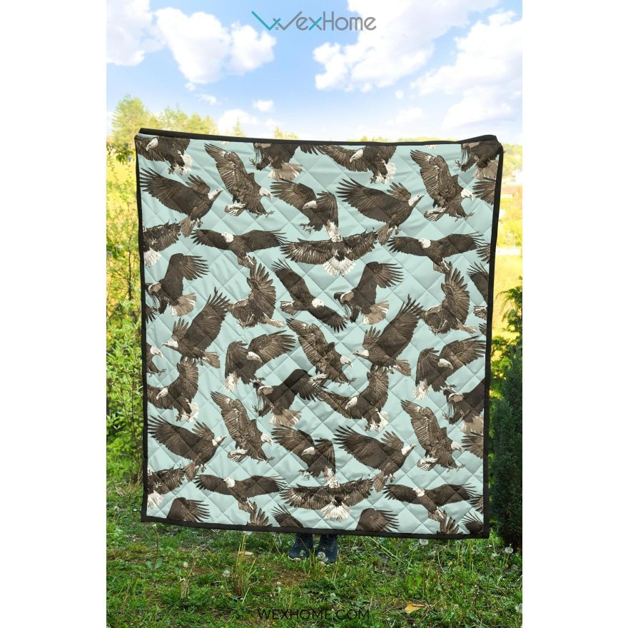 Eagle Pattern Print Design 01 Premium Quilt