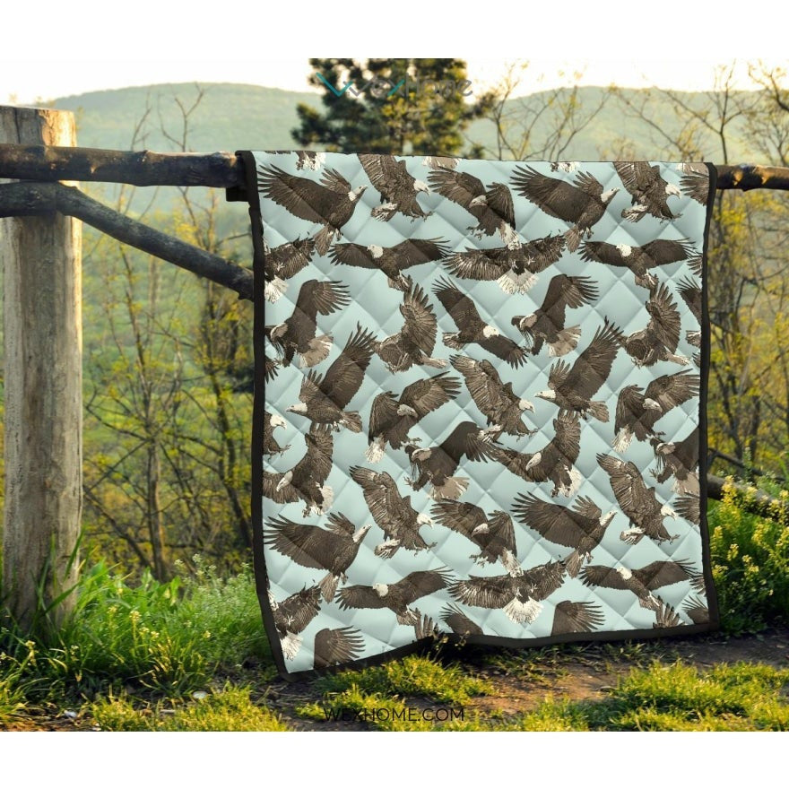 Eagle Pattern Print Design 01 Premium Quilt