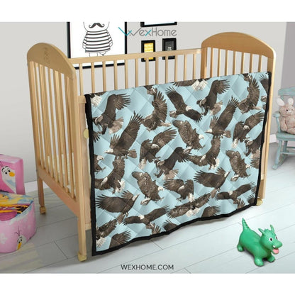 Eagle Pattern Print Design 01 Premium Quilt