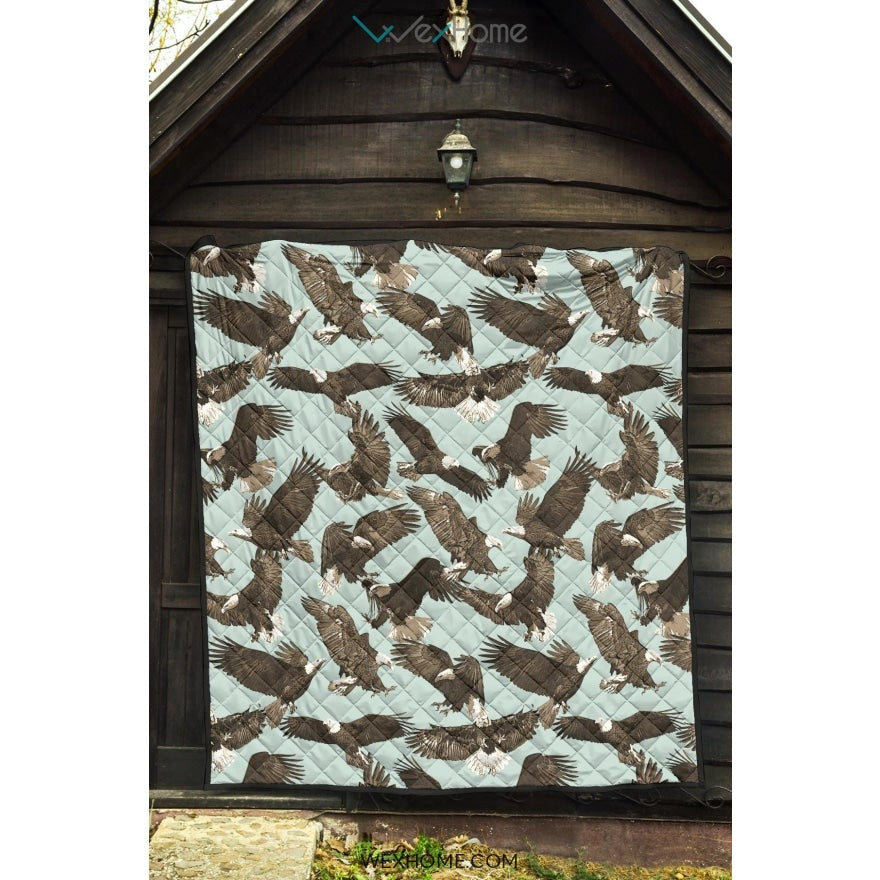 Eagle Pattern Print Design 01 Premium Quilt
