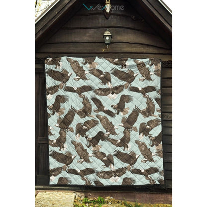Eagle Pattern Print Design 01 Premium Quilt