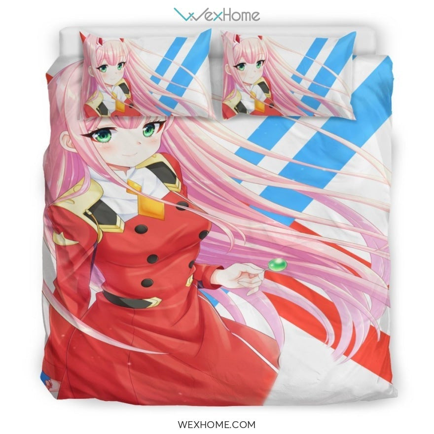 Zero Two Bedding Set - duvet cover and pillowcase set - Unique Design Amazing Gift