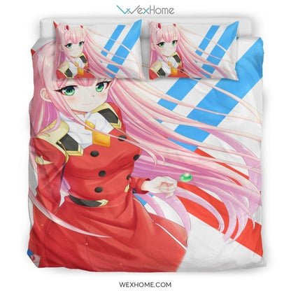 Zero Two Bedding Set - duvet cover and pillowcase set - Unique Design Amazing Gift
