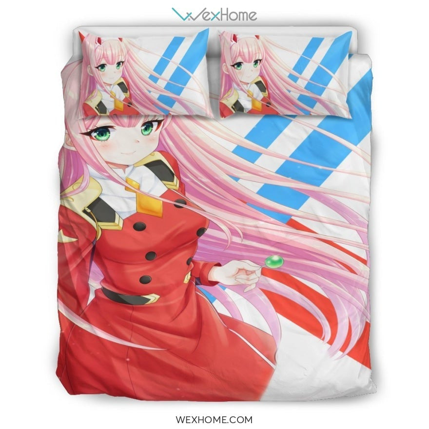 Zero Two Bedding Set - duvet cover and pillowcase set - Unique Design Amazing Gift