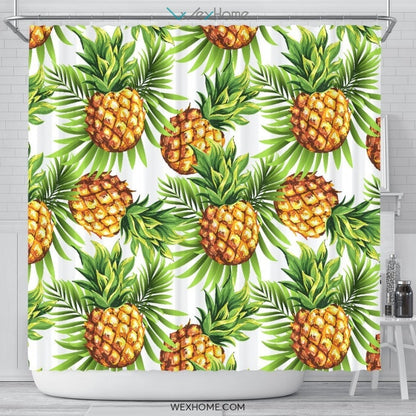 Pineapple Fruit Decor Unique Design Shower Curtain