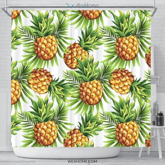 Pineapple Fruit Decor Unique Design Shower Curtain