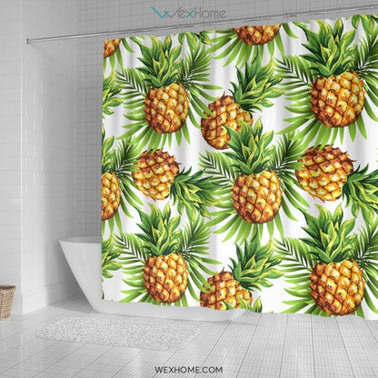 Pineapple Fruit Decor Unique Design Shower Curtain