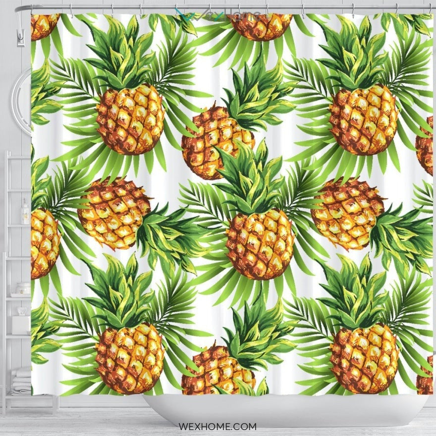 Pineapple Fruit Decor Unique Design Shower Curtain