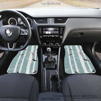 Crows Christmas Hat Scarf Front And Back Car Mats  Best Car Gift 2021