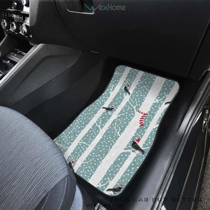 Crows Christmas Hat Scarf Front And Back Car Mats  Best Car Gift 2021