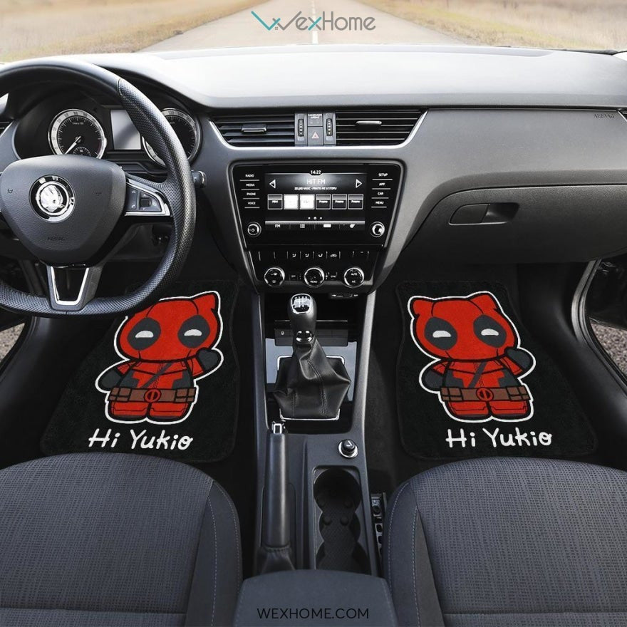 Cute Spiderman Front And Back Car Mats