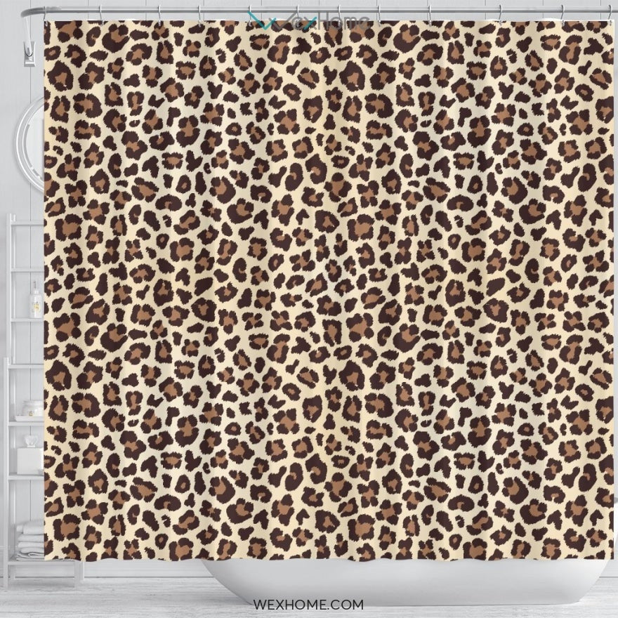 Leoparde Art Print Unique Design Shower Curtain