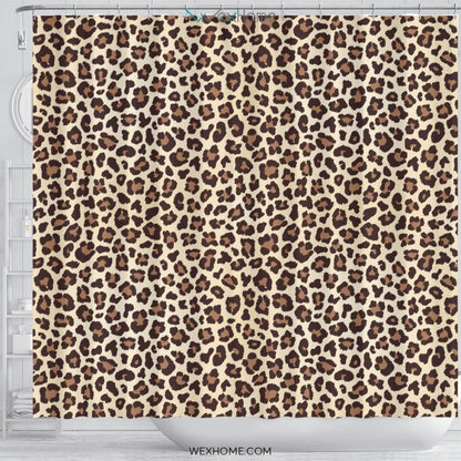 Leoparde Art Print Unique Design Shower Curtain