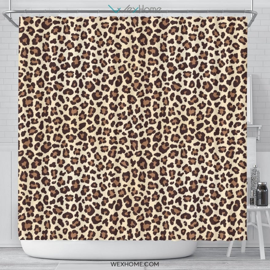 Leoparde Art Print Unique Design Shower Curtain